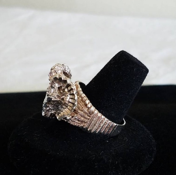 Sterling Ram Statement Ring - Picture 4 of 10